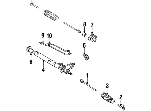 1998 Pontiac Bonneville P/S Pump & Hoses, Steering Gear & Linkage Diagram 2 - Thumbnail