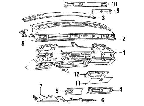 1986 Buick LeSabre Heater & Air Conditioner Control Assembly Diagram for 16060984