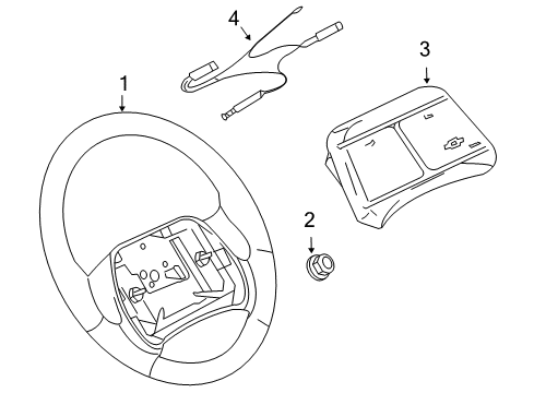 1995 Chevy Cavalier Steering Column, Steering Wheel Diagram 2 - Thumbnail