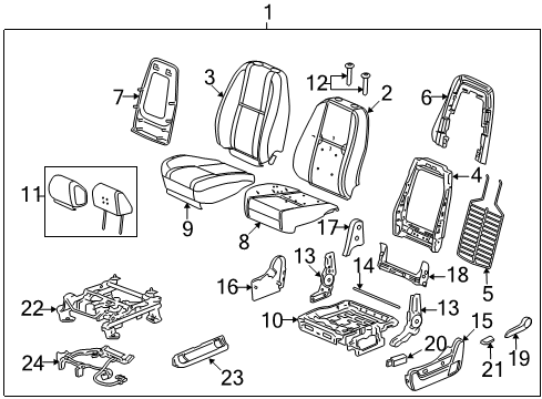 2010 Chevy Silverado 2500 HD Power Seats Diagram 2 - Thumbnail