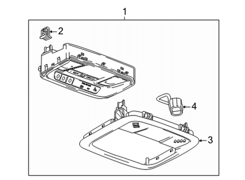 2019 Chevy Malibu Console Assembly, Rf *Light Ash Grr Diagram for 84423300