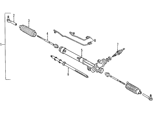 2000 Chevy Venture P/S Pump & Hoses, Steering Gear & Linkage Diagram 1 - Thumbnail