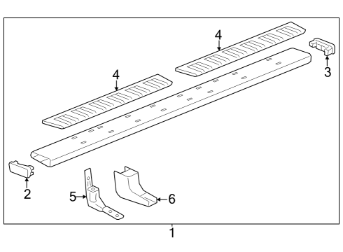 2023 GMC Canyon Running Board Diagram