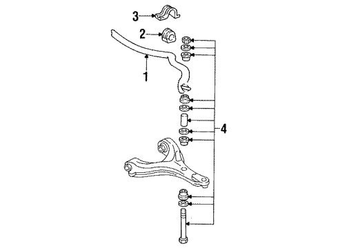 1997 Oldsmobile 88 Shaft Kit, Front Stabilizer Diagram for 12536362