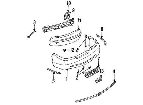 1996 Chevy Lumina APV Front Bumper Diagram