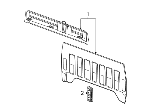 2014 Chevy Silverado 2500 HD Back Panel Diagram 2 - Thumbnail