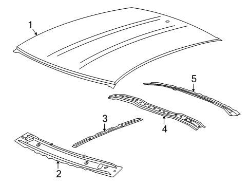 2022 Chevy Camaro Roof & Components Diagram