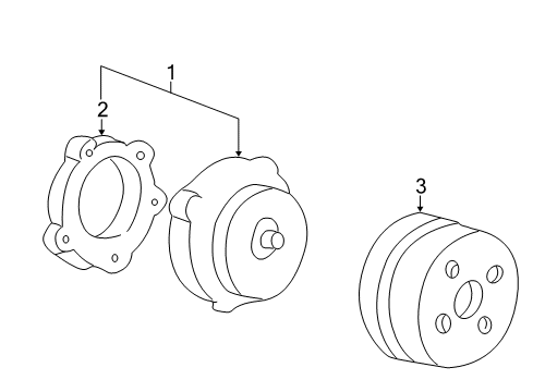 2006 Saturn Relay Cooling System, Radiator, Water Pump, Cooling Fan Diagram 1 - Thumbnail