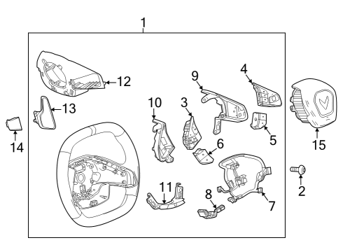 2024 Chevy Corvette WHEEL ASM-STRG *EXPOSED CARBI Diagram for 86547458