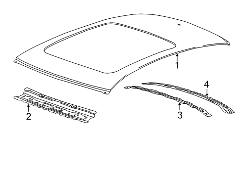 2015 Cadillac CTS Roof & Components Diagram 2 - Thumbnail