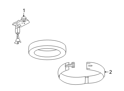 2010 Saturn Outlook Spare Tire Carrier Diagram