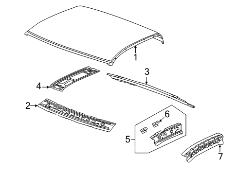 2016 GMC Sierra 2500 HD Roof & Components Diagram 4 - Thumbnail