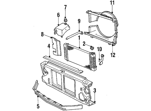 1985 GMC S15 Jimmy Hose, Radiator Inlet (Upper) Diagram for 14060027