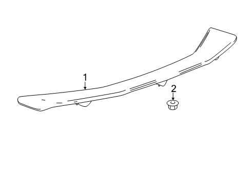 2018 Chevy Camaro Spoiler Assembly, Rear End *Service Primer Diagram for 84132632