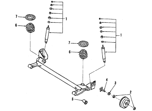 1986 Chevy Spectrum Rear Suspension Diagram 3 - Thumbnail