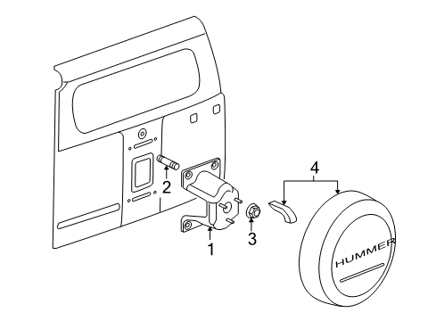 2006 Hummer H3 Spare Tire Carrier Diagram