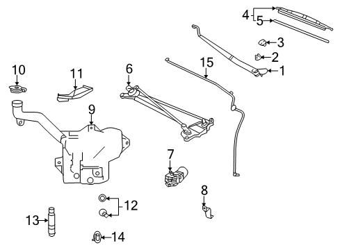 2007 Cadillac XLR Wiper & Washer Components, Body Diagram