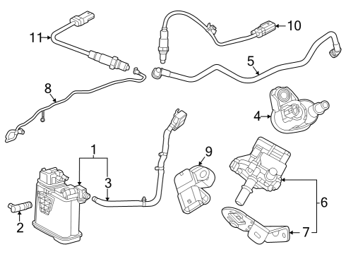 2024 Chevy Trax CANISTER ASM-EVAP EMIS Diagram for 42843294