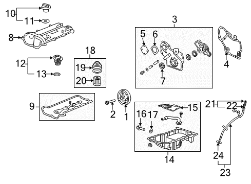 2015 Chevy Captiva Sport Engine Parts & Mounts, Timing, Lubrication System Diagram 1 - Thumbnail