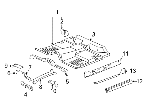 2013 GMC Sierra 2500 HD Reinforcement Assembly, Front Side Door Opening Frame Lower Diagram for 22844866