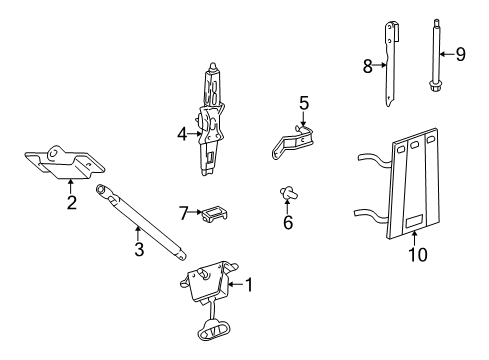 2005 Pontiac Montana Spare Tire Carrier, Suspension Diagram