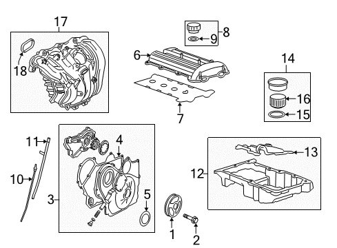 2009 Chevy HHR Engine Parts & Mounts, Timing, Lubrication System Diagram 2 - Thumbnail