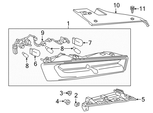 2018 Chevy Camaro Harness Assembly, Rear Lamp Wiring Diagram for 23256977