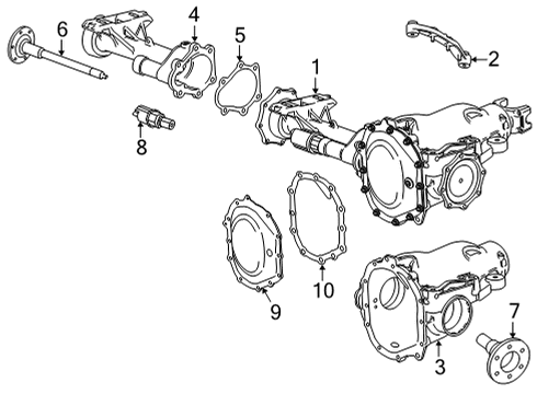 2022 Chevy Silverado 3500 HD Carrier & Components - Front Diagram