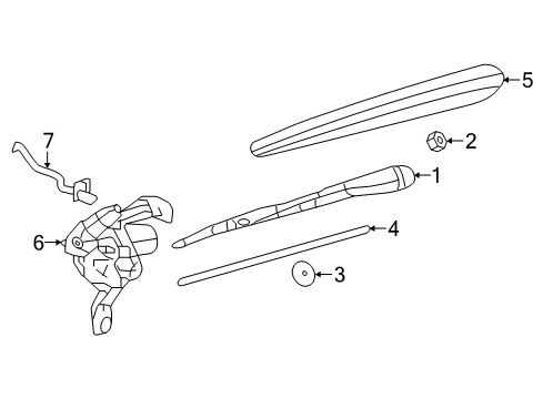 2017 Chevy Bolt EV Rear Wiper Components Diagram