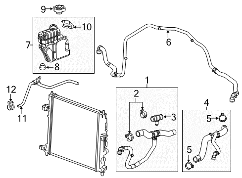 2018 Chevy Camaro Radiator Hoses Diagram 1 - Thumbnail