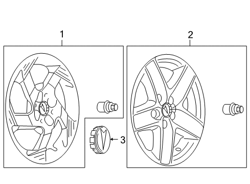 2007 Pontiac G5 Wheel Covers & Trim Diagram