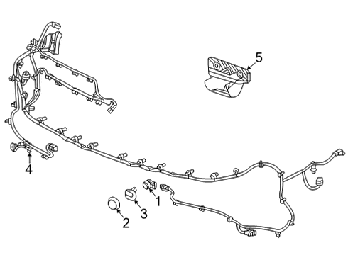 2022 GMC Yukon Electrical Components - Front Bumper Diagram 1 - Thumbnail