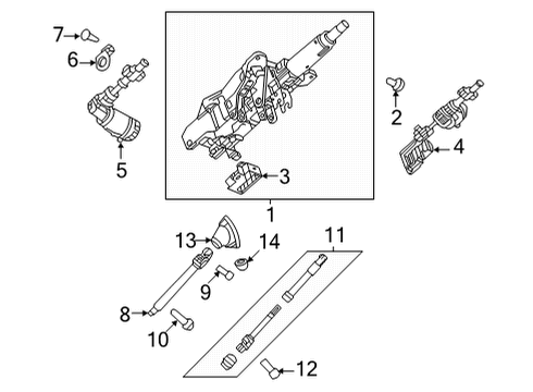 2022 GMC Hummer EV Pickup Steering Column & Wheel, Steering Gear & Linkage Diagram 3 - Thumbnail