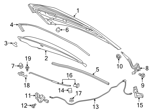 2016 Chevy Cruze Bolt,Front Side Door Trim Panel Diagram for 11589010