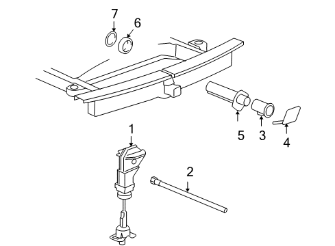 2008 Chevy Silverado 1500 Spare Tire Carrier Diagram 3 - Thumbnail