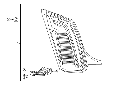 2014 Cadillac CTS Tail Lamps Diagram 1 - Thumbnail