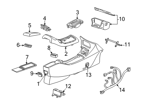 1998 Buick Century Front Console Diagram