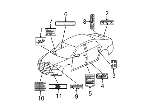 2010 Chevy Malibu Information Labels Diagram 2 - Thumbnail