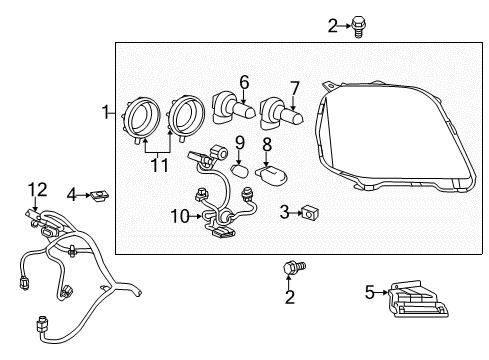 2017 GMC Terrain Bulbs Diagram 1 - Thumbnail