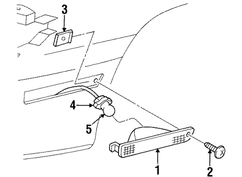 1997 Oldsmobile Cutlass Side Marker Lamps Diagram