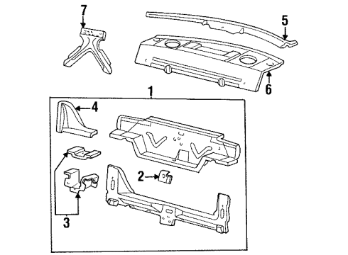 1995 Cadillac DeVille Panel Asm,Rear End Diagram for 3636923