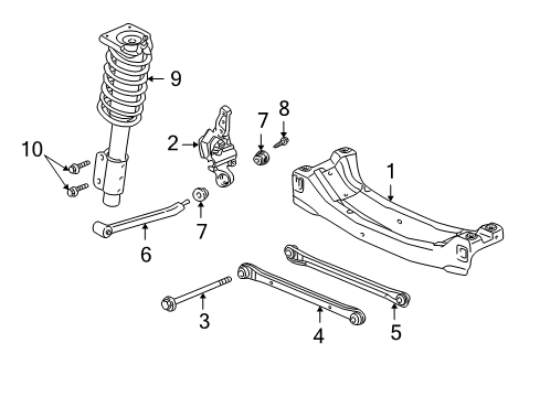 2005 Chevy Classic Rear Suspension Components, Stabilizer Bar Diagram 2 - Thumbnail