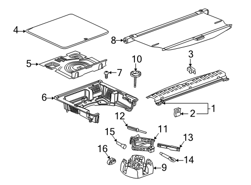 2018 GMC Terrain Interior Trim - Rear Body Diagram