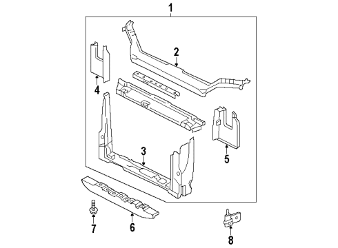 2004 Oldsmobile Silhouette Radiator Support Diagram