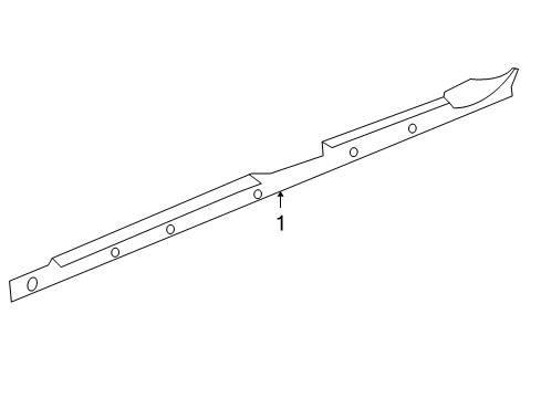 2005 Chevy Suburban 1500 Tape,Rocker Panel Molding Blackout *Front Diagram for 15079205