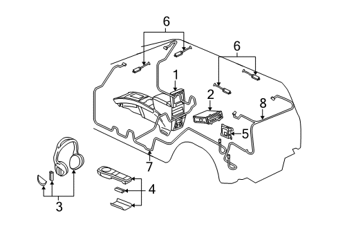 2007 Cadillac SRX Electrical Components Diagram 1 - Thumbnail