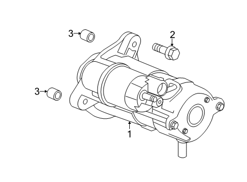 2015 Chevy Spark Bushing,Starter Motor Mount Bolt Diagram for 94535283