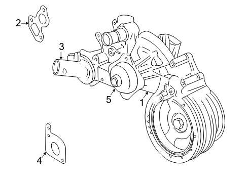 2004 Chevy Corvette Cooling System, Radiator, Water Pump, Cooling Fan Diagram 1 - Thumbnail