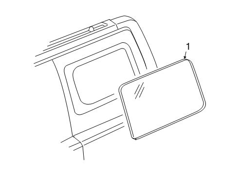 2007 Hummer H3 Quarter Panel - Glass & Hardware Diagram