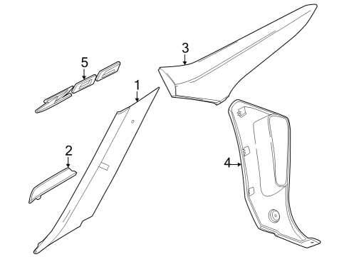 2024 Chevy Corvette Scoop Assembly, Q/Pnl Air Lwr *Serv Primer Diagram for 84950090